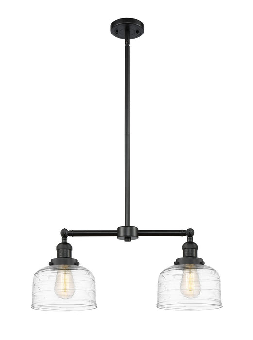 Innovations - 209-BK-G713 - Two Light Island Pendant - Franklin Restoration - Matte Black