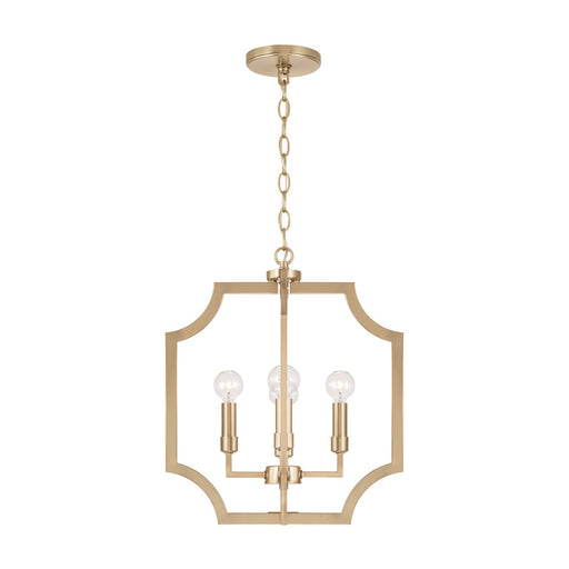 Courtney Four Light Foyer Pendant Matte Brass
