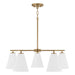 Capital Lighting - AA1040RE - Five Light Chandelier - Charlie - Matte Brass and White