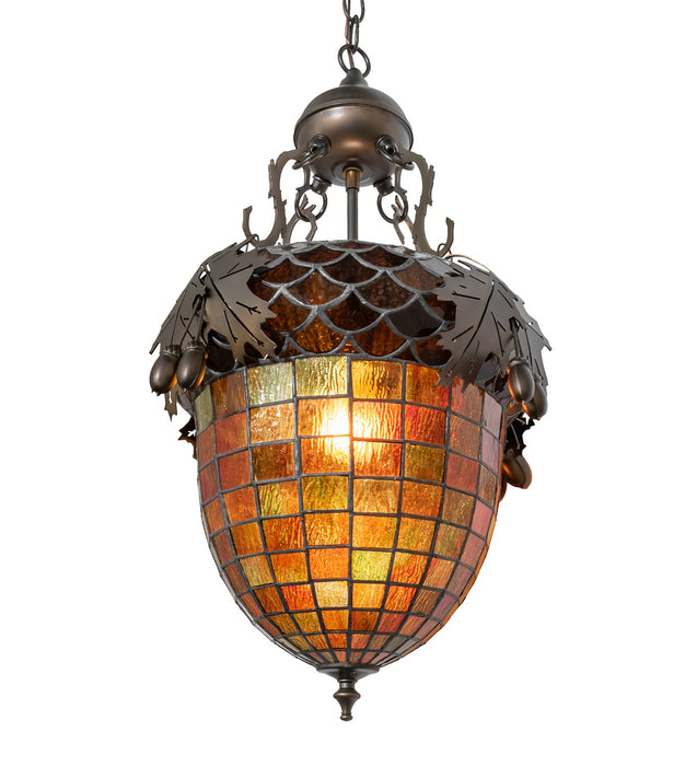 Meyda Tiffany - 51849 - One Light Pendant - Greenbriar Oak - Antique Copper