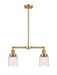 Innovations - 209-SG-G513 - Two Light Island Pendant - Franklin Restoration - Satin Gold