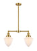 Innovations - 209-SG-G661-7 - Two Light Island Pendant - Franklin Restoration - Satin Gold