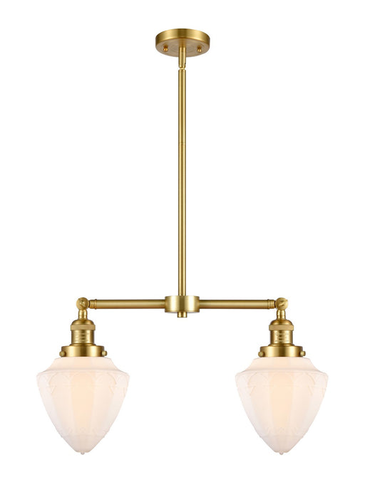 Innovations - 209-SG-G661-7-LED - LED Island Pendant - Franklin Restoration - Satin Gold