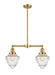 Innovations - 209-SG-G664-7 - Two Light Island Pendant - Franklin Restoration - Satin Gold