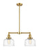 Innovations - 209-SG-G713 - Two Light Island Pendant - Franklin Restoration - Satin Gold