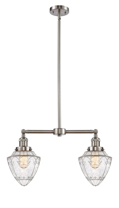 Innovations - 209-SN-G664-7 - Two Light Island Pendant - Franklin Restoration - Brushed Satin Nickel