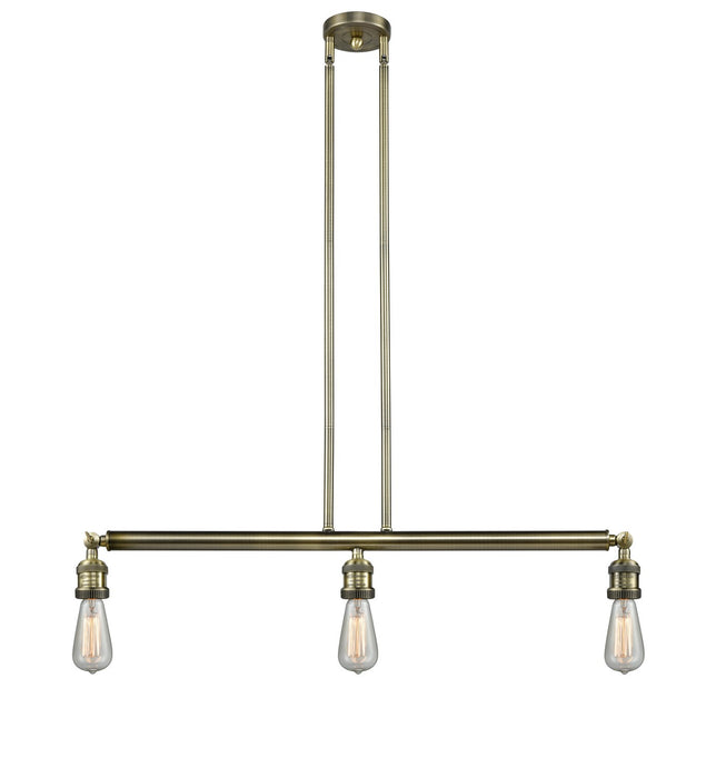 Innovations - 213-AB - Three Light Island Pendant - Franklin Restoration - Antique Brass