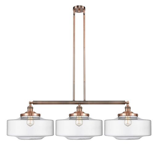Innovations - 213-AC-G692-16 - Three Light Island Pendant - Franklin Restoration - Antique Copper