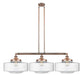 Innovations - 213-AC-G692-16 - Three Light Island Pendant - Franklin Restoration - Antique Copper