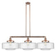 Innovations - 213-AC-G694-16 - Three Light Island Pendant - Franklin Restoration - Antique Copper