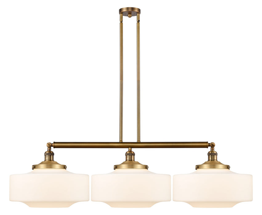 Innovations - 213-BB-G691-16 - Three Light Island Pendant - Franklin Restoration - Brushed Brass