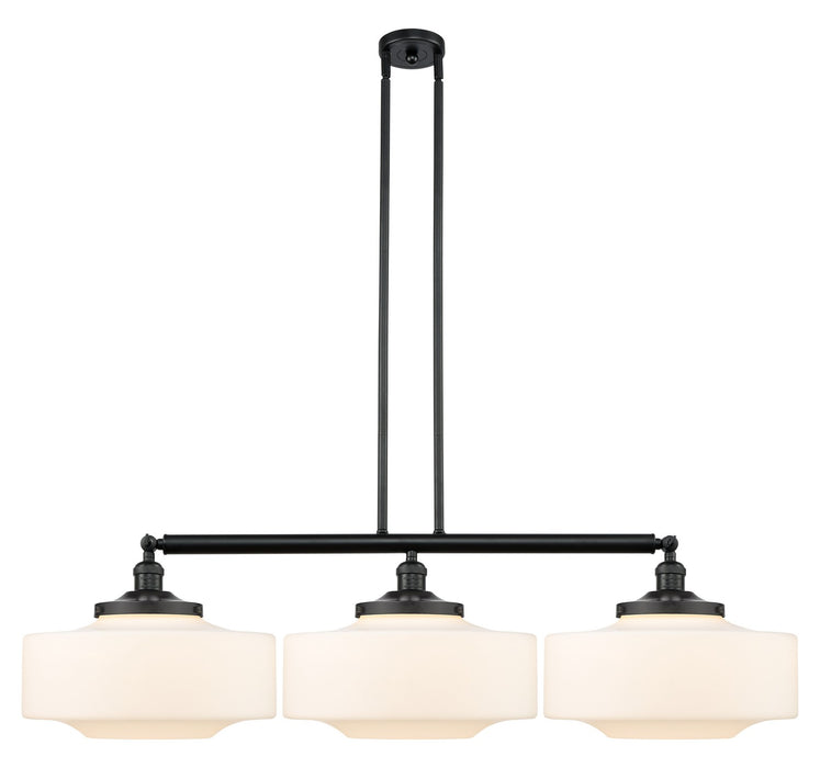 Innovations - 213-BK-G691-16 - Three Light Island Pendant - Franklin Restoration - Matte Black