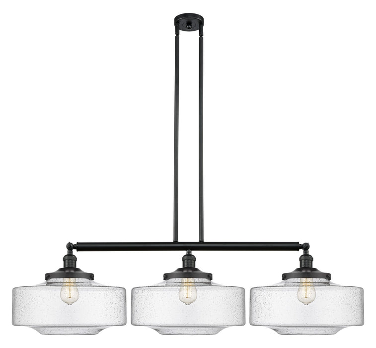 Innovations - 213-BK-G694-16 - Three Light Island Pendant - Franklin Restoration - Matte Black