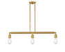 Innovations - 213-SG - Three Light Island Pendant - Franklin Restoration - Satin Gold