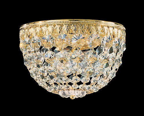 Schonbek - 1558-40R - Three Light Flush Mount - Petit Crystal - Silver