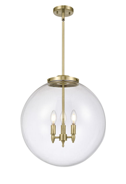 Innovations - 221-3S-AB-G202-18-LED - LED Pendant - Franklin Restoration - Antique Brass