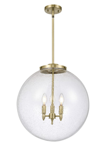 Franklin Restoration Three Light Pendant Antique Brass