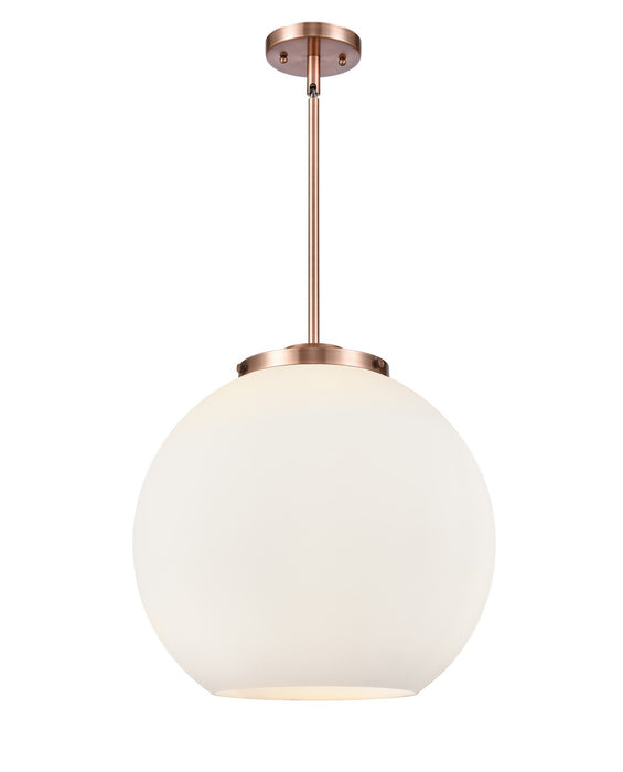 Innovations - 221-3S-AC-G121-16 - Three Light Pendant - Ballston - Antique Copper