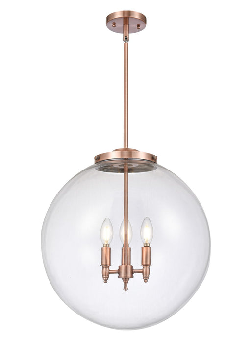 Innovations - 221-3S-AC-G202-18 - Three Light Pendant - Franklin Restoration - Antique Copper