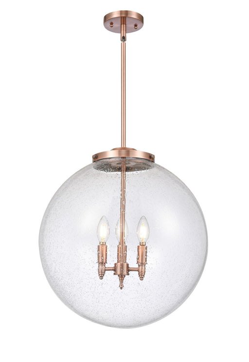 Innovations - 221-3S-AC-G204-18 - Three Light Pendant - Franklin Restoration - Antique Copper