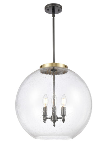 Ballston LED Pendant Black Antique Brass