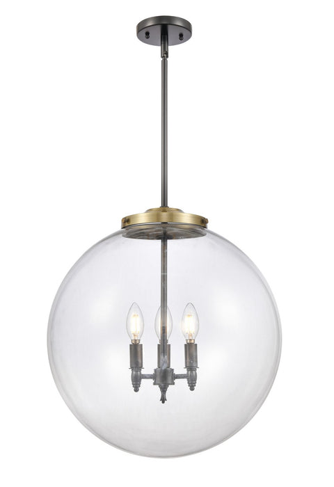 Innovations - 221-3S-BAB-G202-18-LED - LED Pendant - Franklin Restoration - Black Antique Brass