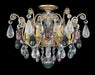 Schonbek - 3584-23CL - Six Light Semi-Flush Mount - Renaissance Rock Crystal - Etruscan Gold