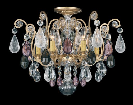 Renaissance Rock Crystal Six Light Semi-Flush Mount