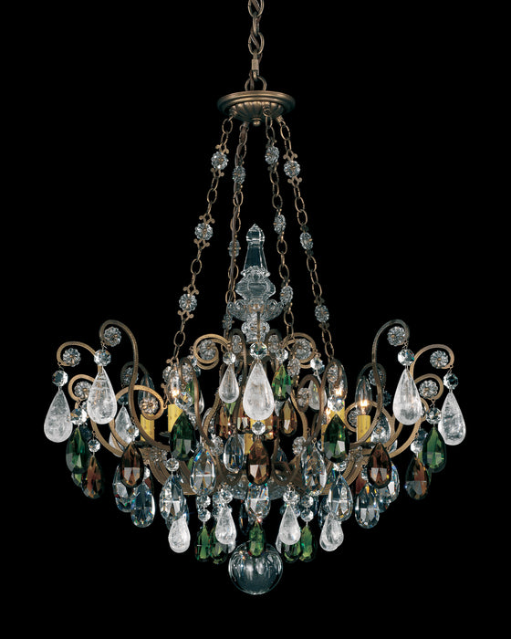 Schonbek - 3587-47AD - Eight Light Pendant - Renaissance Rock Crystal - Antique Pewter