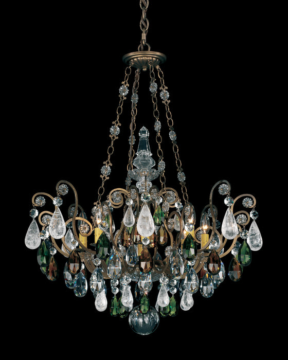 Schonbek - 3587-76OS - Eight Light Pendant - Renaissance Rock Crystal - Heirloom Bronze