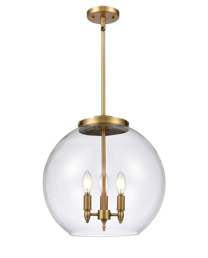 Ballston Three Light Pendant Brushed Brass
