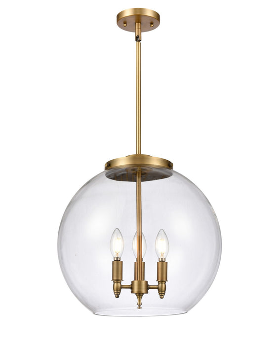 Innovations - 221-3S-BB-G122-16-LED - LED Pendant - Ballston - Brushed Brass