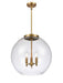 Innovations - 221-3S-BB-G122-18 - Three Light Pendant - Ballston - Brushed Brass