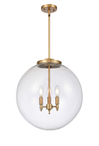 Franklin Restoration Three Light Pendant Brushed Brass