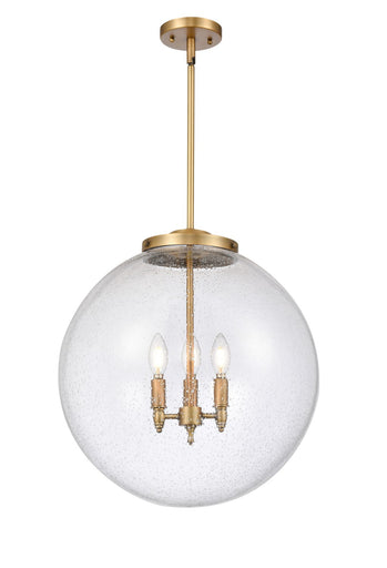Franklin Restoration Three Light Pendant Brushed Brass