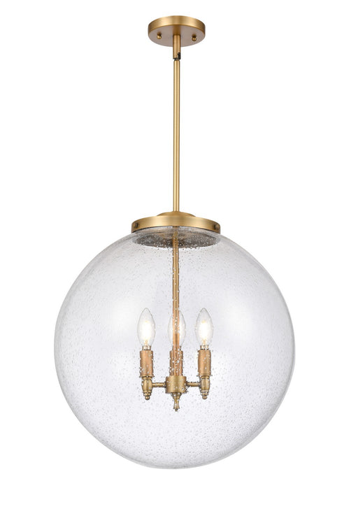 Innovations - 221-3S-BB-G204-18 - Three Light Pendant - Franklin Restoration - Brushed Brass