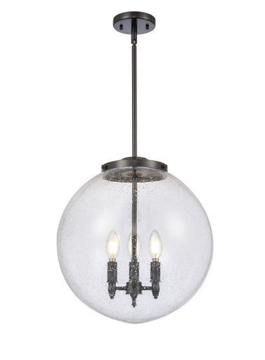 Franklin Restoration Three Light Pendant Matte Black