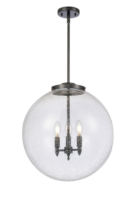 Innovations - 221-3S-BK-G204-18 - Three Light Pendant - Franklin Restoration - Matte Black