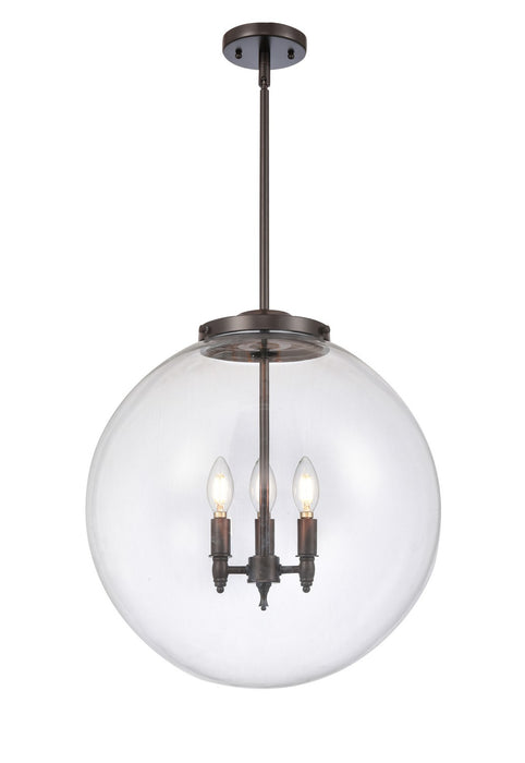 Innovations - 221-3S-OB-G202-18 - Three Light Pendant - Franklin Restoration - Oil Rubbed Bronze