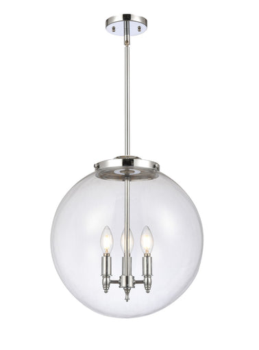 Franklin Restoration Three Light Pendant Polished Chrome