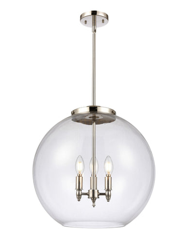 Ballston Three Light Pendant Polished Nickel