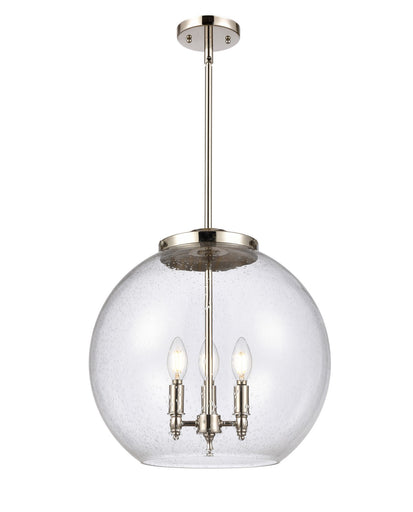 Ballston Three Light Pendant Polished Nickel