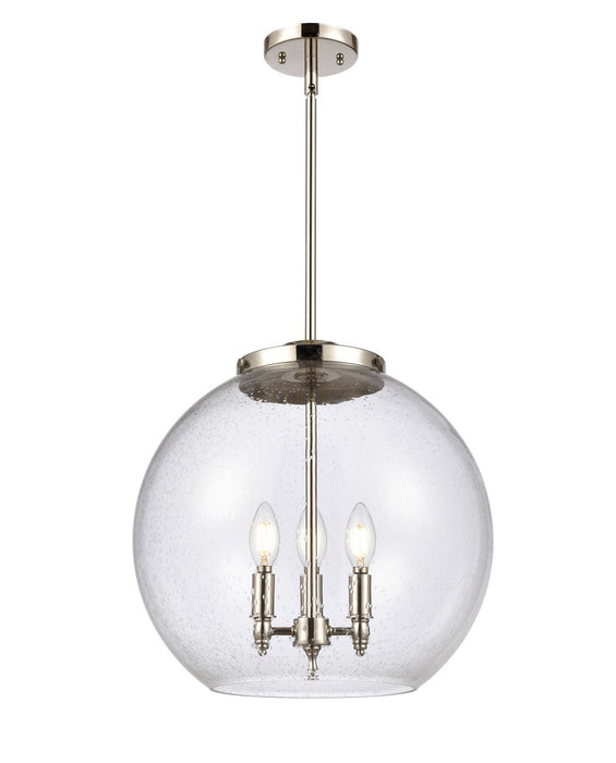 Innovations - 221-3S-PN-G124-16 - Three Light Pendant - Ballston - Polished Nickel