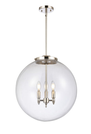 Franklin Restoration Three Light Pendant Polished Nickel