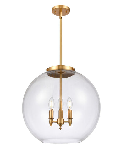 Ballston Three Light Pendant Satin Gold