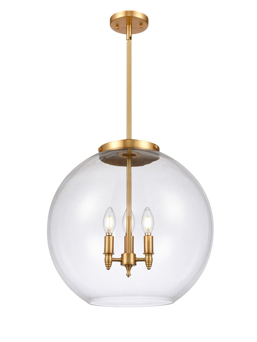 Innovations - 221-3S-SG-G122-18 - Three Light Pendant - Ballston - Satin Gold