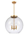 Innovations - 221-3S-SG-G122-18 - Three Light Pendant - Ballston - Satin Gold