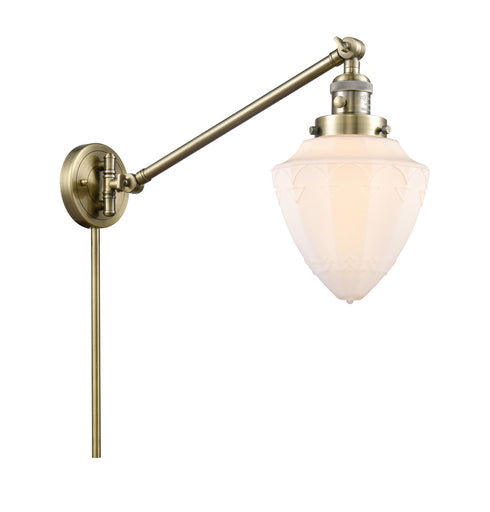 Franklin Restoration LED Swing Arm Lamp Antique Brass