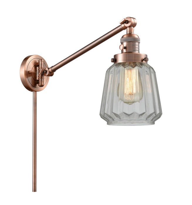 Innovations - 237-AC-G142-LED - LED Swing Arm Lamp - Franklin Restoration - Antique Copper