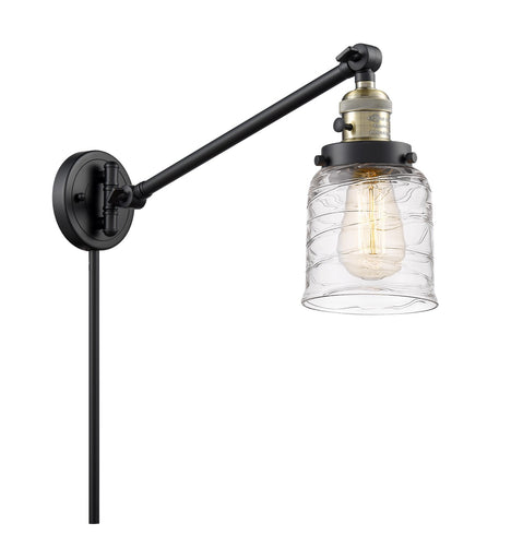Franklin Restoration LED Swing Arm Lamp Black Antique Brass